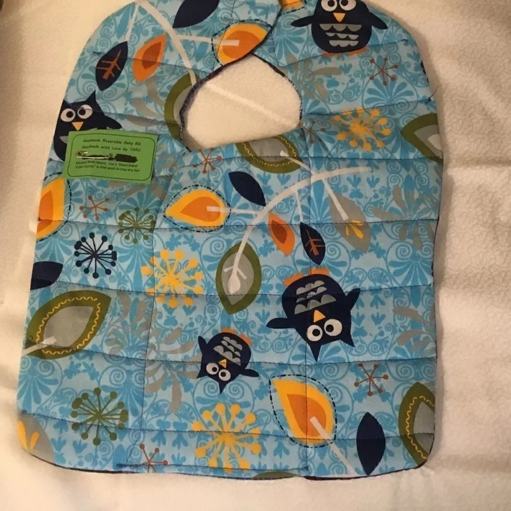 NWT 3/$25 or $12 ea.. Handmade Quilted Reversible Bib